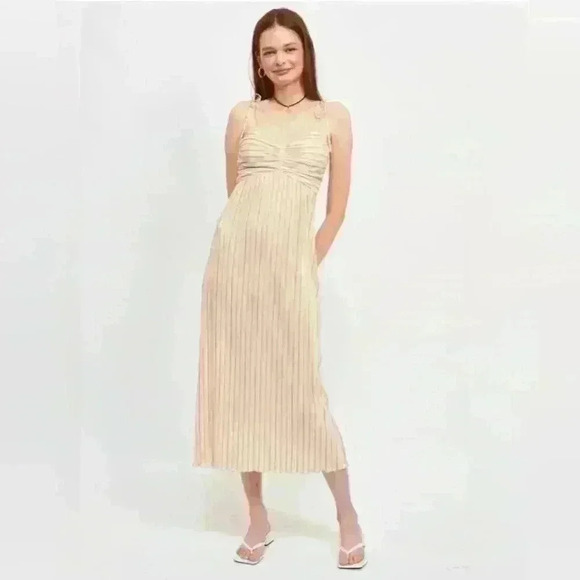 Juniper Blu Striped Maxi Dress Spaghetti Straps - Picture 5 of 8